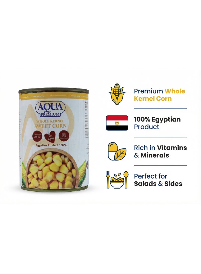Aqua Premium Sweet Corn, 400g – 100% Natural, Ready to Eat, No Preservatives, Crisp & Juicy Kernels, Ideal for Salads, Sides & Cooking, Non-GMO, Vegan Friendly - Image 2